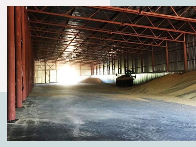 Строительство зернохранилищ в Новокуйбышевске