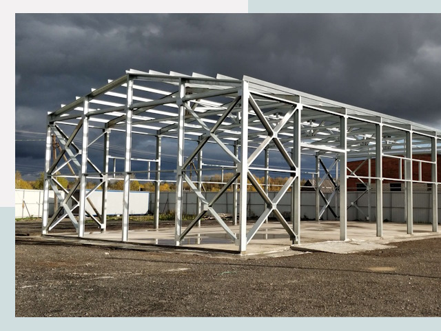 Двускатные ангары в Новокуйбышевск от 615 руб. за квадрат