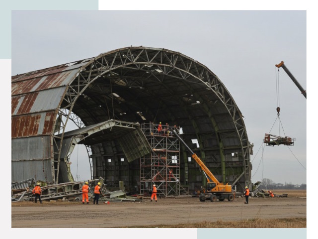 Демонтаж ангаров в Новокуйбышевске